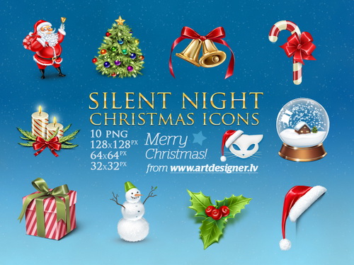 Silent_Night_Christmas_icons_by_LazyCrazy