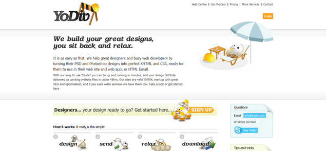 YoDiv » Home — Your PSD Design to XHTML and CSS' - www_yodiv_com